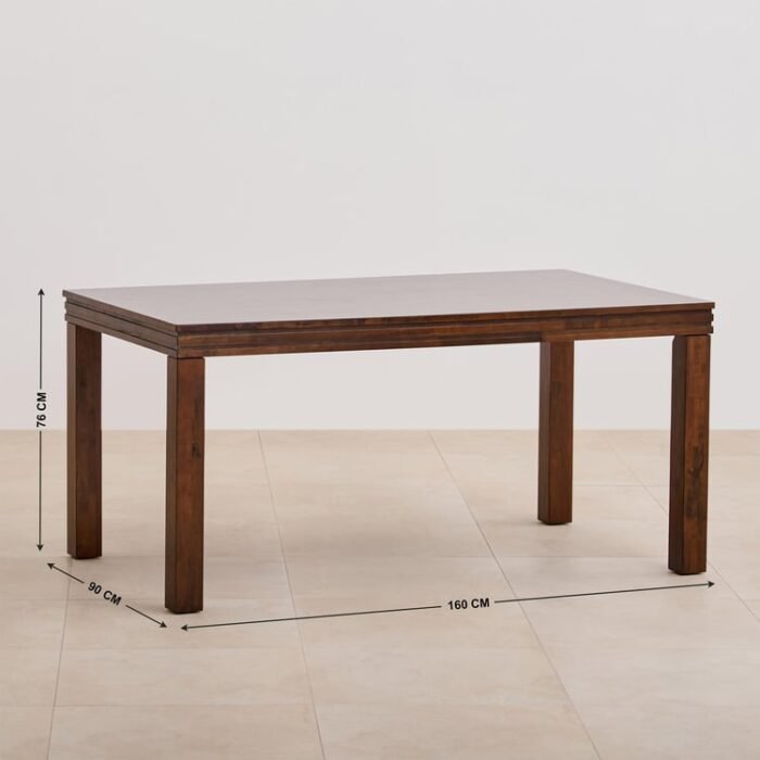 PRITI 6-Seater Dining Set with Chairs and Bench - Brown