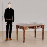 PRITI 4-Seater Dining Set with Chairs and Bench - Brown