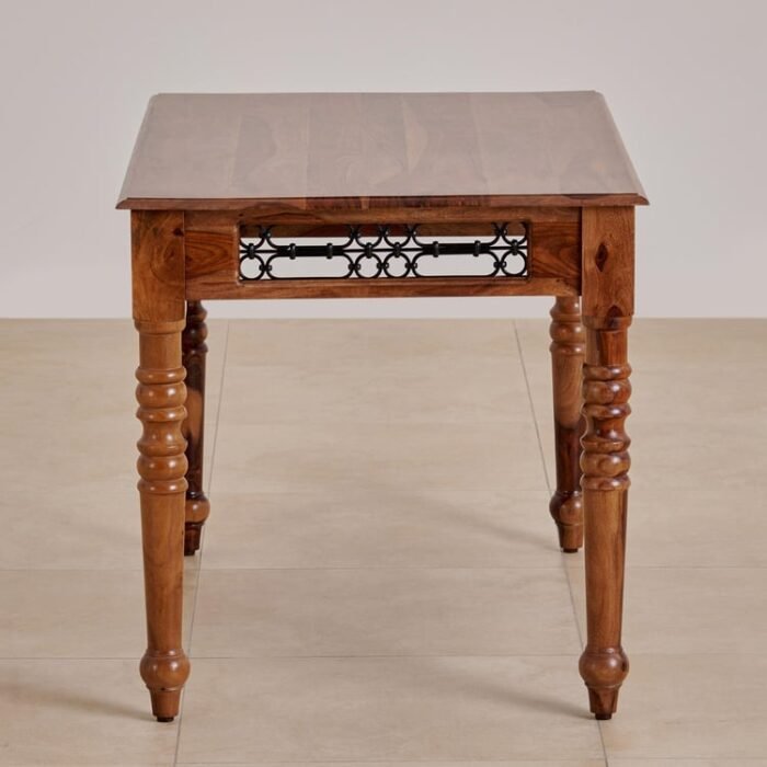 PRITI 4-Seater Dining Set with Chairs and Bench - Brown