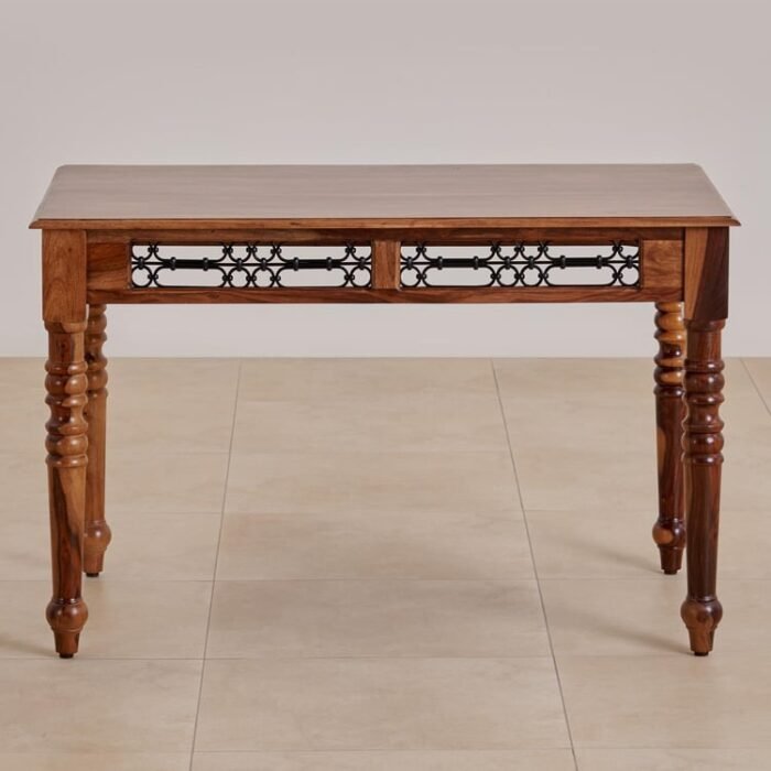 PRITI 4-Seater Dining Set with Chairs and Bench - Brown