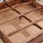 PRITI Wooden Queen Bed with Box Storage - Brown