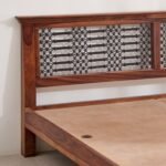 PRITI Wooden Queen Bed - Brown