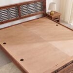 PRITI Wooden Queen Bed - Brown