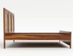 PRITI Wood and Cane Bed: Elegant, Durable & Comfort-Enhancing Design