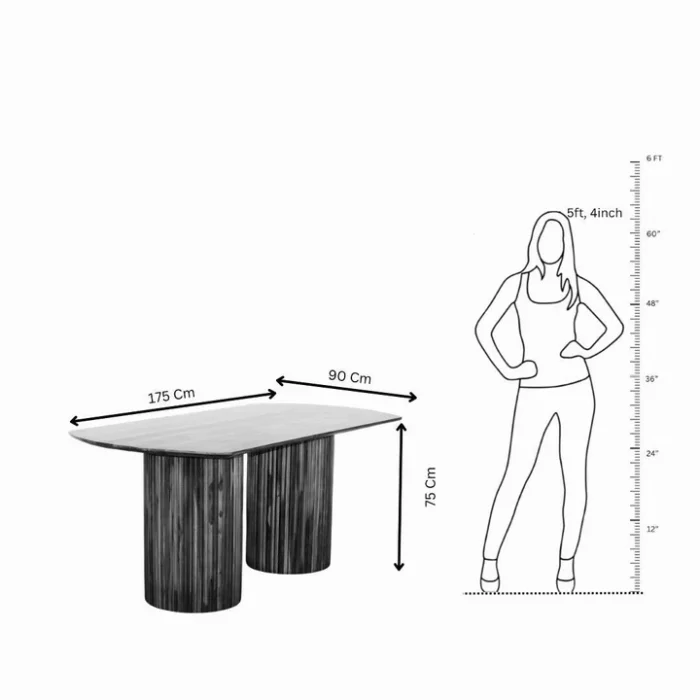 PRITI Solid Wood Dining Table Set