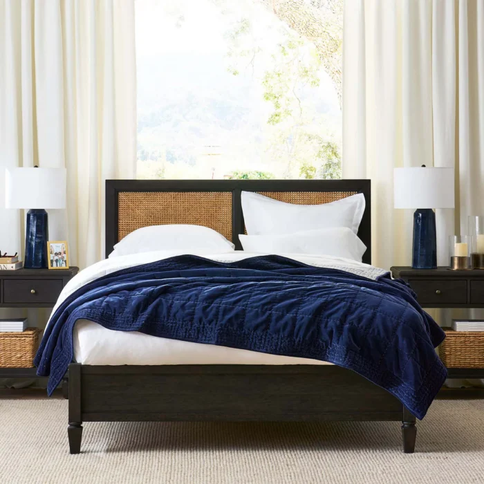 PRITI Solid Wood Cane Bed PRITI Solid Wood Cane Bed