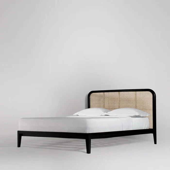 PRITI Solidwood Cane Bed