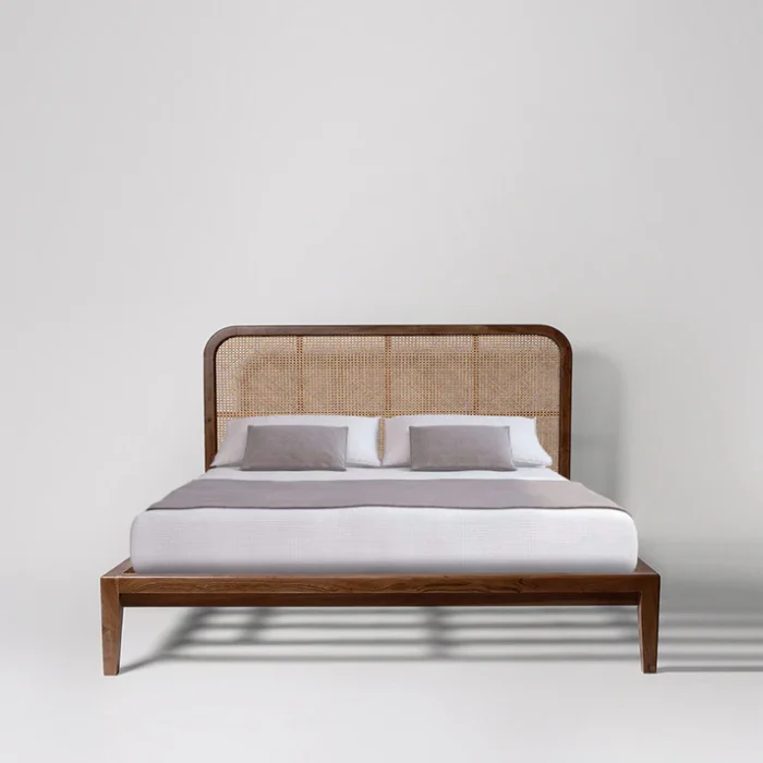 PRITI Solidwood Cane Bed