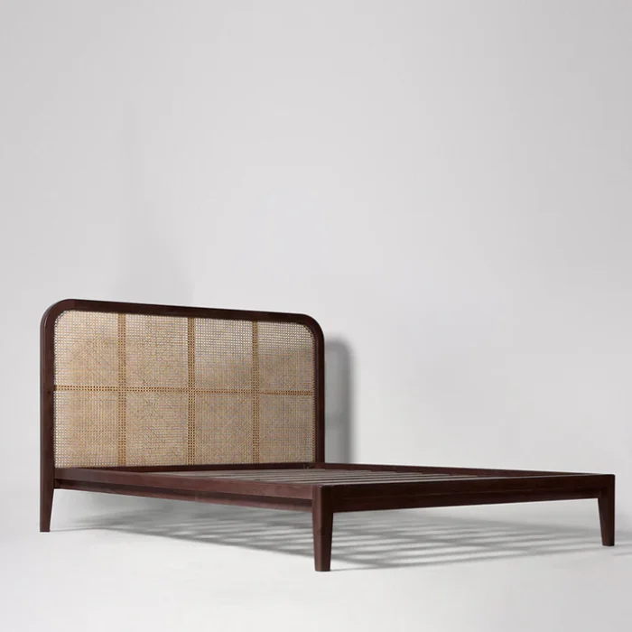 PRITI Solidwood Cane Bed
