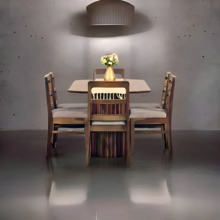 PRITI Solid Wood Dining Table Set