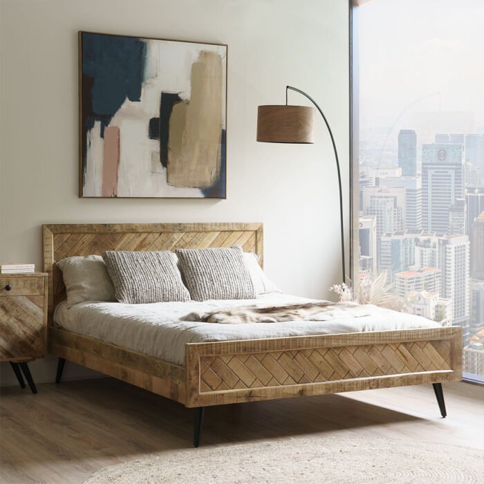 PRITI Urban Industrial Light Bed Frame PRITI Urban Industrial Light Bed Frame