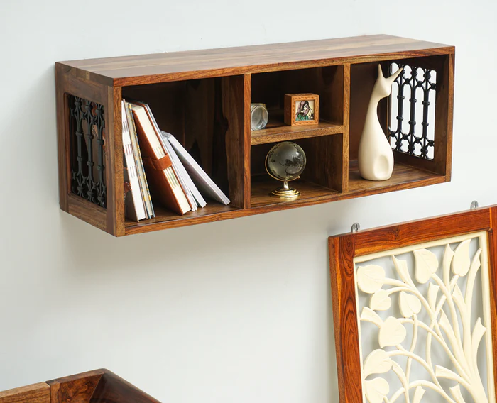 PRITI Solid Wood Wall Shelve PRITI Solid Wood Wall Shelve