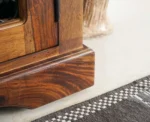 PRITI Solid Wood Three Doors Bench Shoe Rack