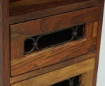 PRITI Wooden Decor Wall Shelve with Two Drawers