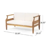 PRITI Solid Wood Sofa Set With Coffee Table For living room