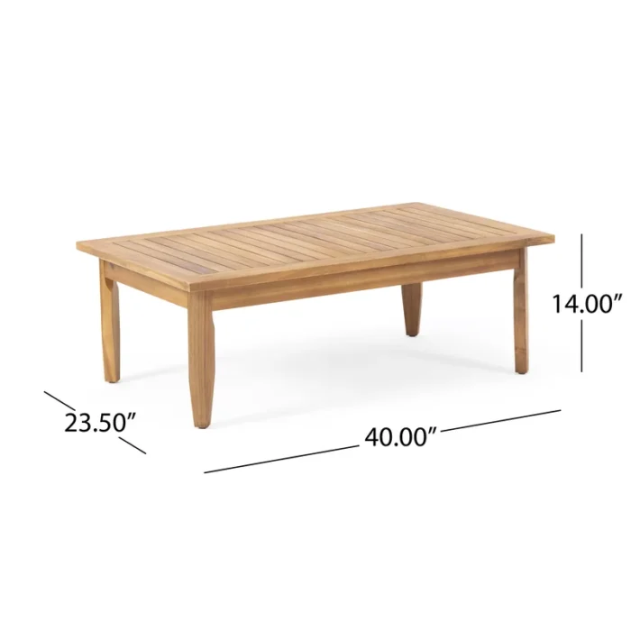 PRITI Solid Wood Sofa Set With Coffee Table For living room