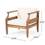 PRITI Solid Wood Sofa Set With Coffee Table For living room