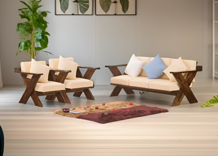PRITI Solid Wood New Sofa Set PRITI Solid Wood New Sofa Set