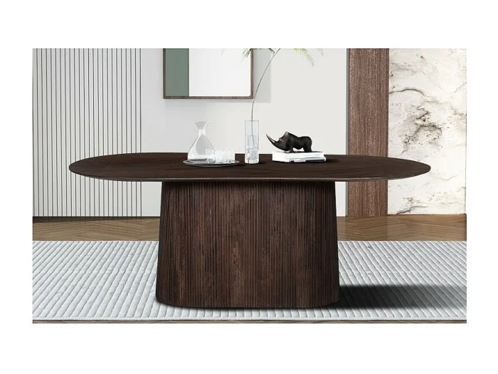 Oval Mango Wood Dining Table MITCHEL-18 Oval Mango Wood Dining Table MITCHEL-18