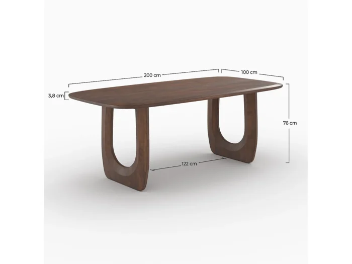 Maya Mango Wood Rectangular Dining Table-21 - Image 6