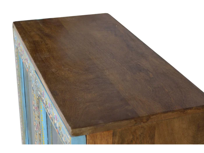 Hand Painted Mango Wood TV Cabinet-13 - Image 6