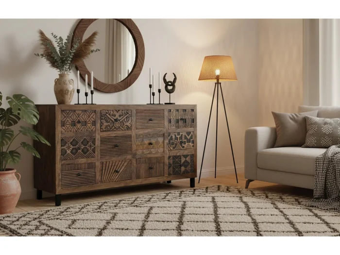 Solid Mango Wood Sideboard-20 - Image 3