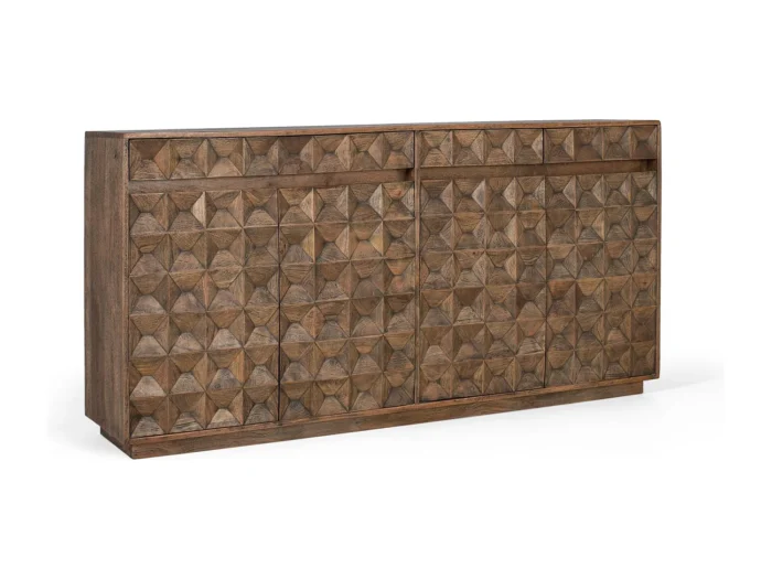 Solid Mango Wood Credenza-14 - Image 6
