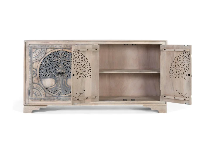 Solid Mango Wood Sideboard-16 - Image 5