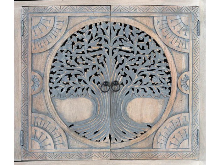 Solid Mango Wood Sideboard-16 - Image 3