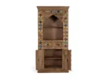 Solid Mango Wood Ethnic Bookcase-18 - Image 6