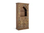 Solid Mango Wood Ethnic Bookcase-18 - Image 5