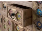Solid Mango Wood Ethnic Bookcase-18 - Image 4