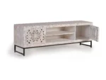 Hand Carved Solid Mango Wood-12 TV Unit - Image 6