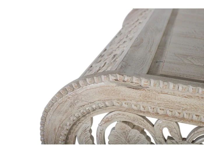 Hand-Carved Solid Wood Coffee Table-20 - Image 3